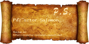 Pásztor Salamon névjegykártya