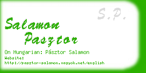 salamon pasztor business card